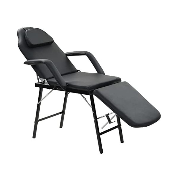 vidaXL Fauteuil de Soins Inclinable et Pliant Blanc Crème Chaise de Massage