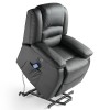 ECODE Fauteuil de Massage releveur Maximum 9 Modes de Massage, système de Levage par Bouton avec USB, LED, ECO-8198UP Beige