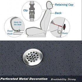 OTCPP Siege Massant Voiture ， Coussin Rafraichissant Coussin de SièGe de Voiture de Refroidissement ， avec Housse DAppui-TêT