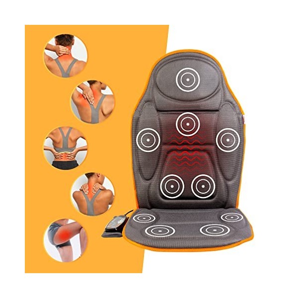 Tapis de Massage chauffant et vibrant pour fauteuil, siège