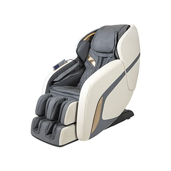 GLOBAL RELAX | KENSHO® Plus Fauteuil de Massage - Bleu Gris - Pressothérapie avec air, Réflexothérapie des Pieds, thermothéra