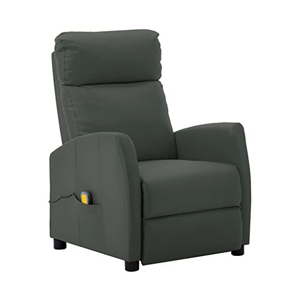 vidaXL Fauteuil de Massage, Siège Inclinable avec Dossier et Repose-Pied Réglables, Chaise de Salle de Séjour Salon, Moderne,