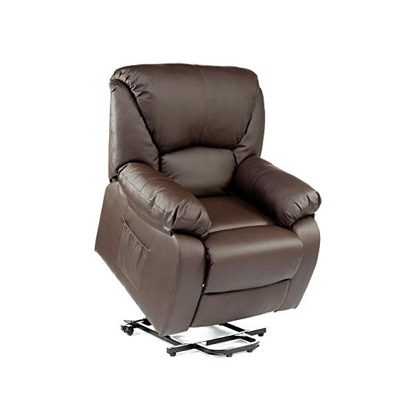 ECODE Fauteuil de Massage Releveur Chamonix, Fauteuil Elévateur électrique 160º, Fonction de chauffage, Programmes automatiqu