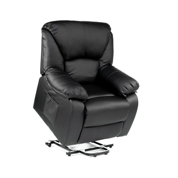 ECODE Fauteuil de Massage Releveur Chamonix, Fauteuil Elévateur électrique 160º, Fonction de chauffage, Programmes automatiqu