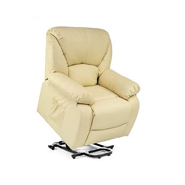 ECODE Fauteuil de Massage Releveur Chamonix, Fauteuil Elévateur électrique 160º, Fonction de chauffage, Programmes automatiqu