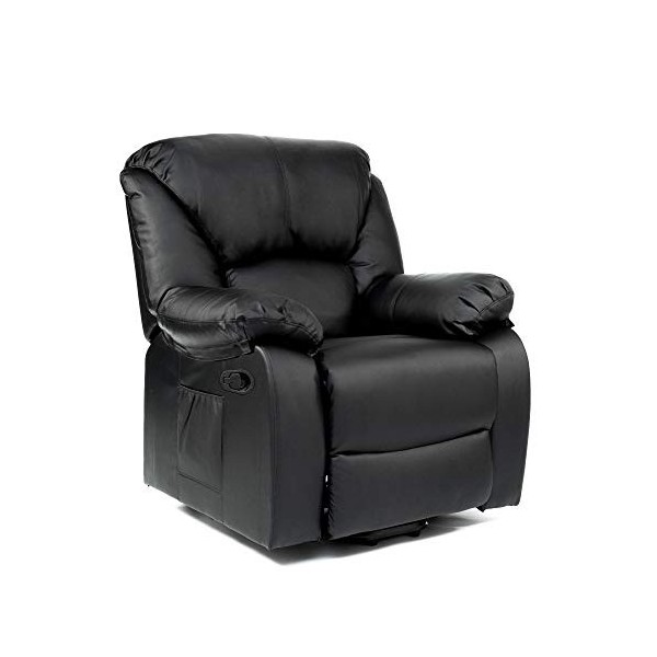 ECODE Fauteuil de Massage Relax Monaco, 10 vibromoteurs à ondulation, inclinable à 160 °, Fonction Chauffage, programmes auto