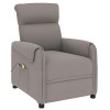 vidaXL Fauteuil de Massage Taupe Tissu