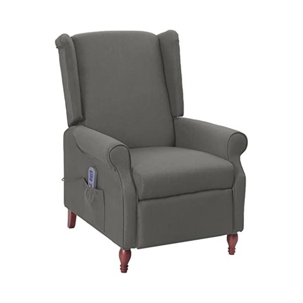 vidaXL Fauteuil de Massage Inclinable Électrique Chaise de Relaxation Dossier et Repose-Pied Réglables Siège de Salle de Séjo