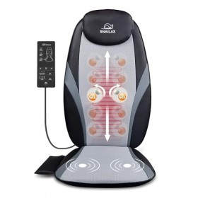 Snailax Siège Massant Shiatsu Massage du Dos Chauffant Fauteuil Relaxation Pétrissage Roulement pour Domicile Bureau SL-256-F