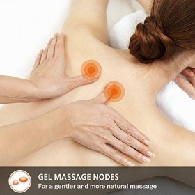 Snailax Siège Massant Shiatsu Massage du Dos Chauffant Fauteuil Relaxation Pétrissage Roulement pour Domicile Bureau SL-256-F