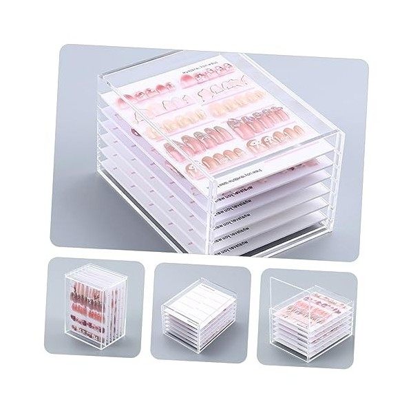 HOMSFOU Nail Conseils Organisateur Nail Rhinestone Storage Case Manicure Salon Supply Nail Accessoire Conteneur Nail Art Cas 