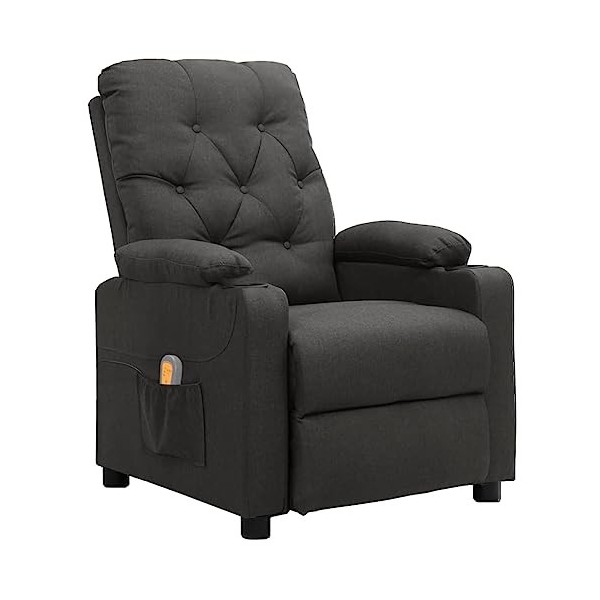 vidaXL Fauteuil de Massage, Siège Inclinable avec Dossier et Repose-Pied Réglables, Chaise de Salle de Séjour Salon Intérieur