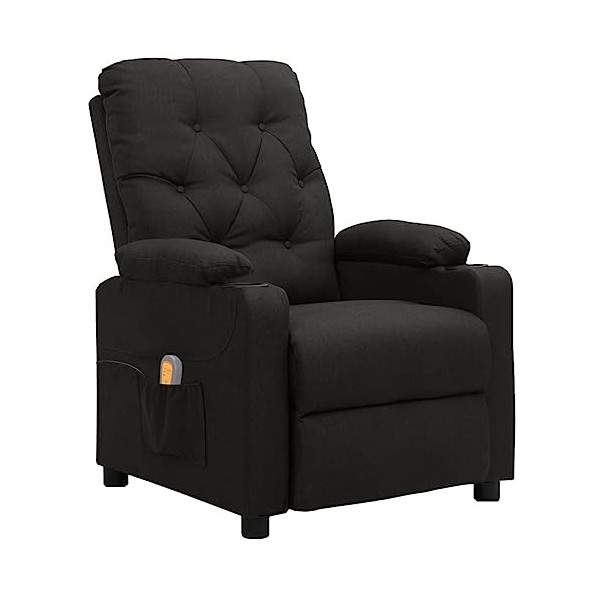 vidaXL Fauteuil de Massage, Siège Inclinable avec Dossier et Repose-Pied Réglables, Chaise de Salle de Séjour Salon Intérieur