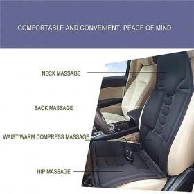 NURII Fauteuil Massant Chauffant Electrique Tissu, 12v Universel, Siege Massant Voiture PéTrissage des Tissus Profonds pour l