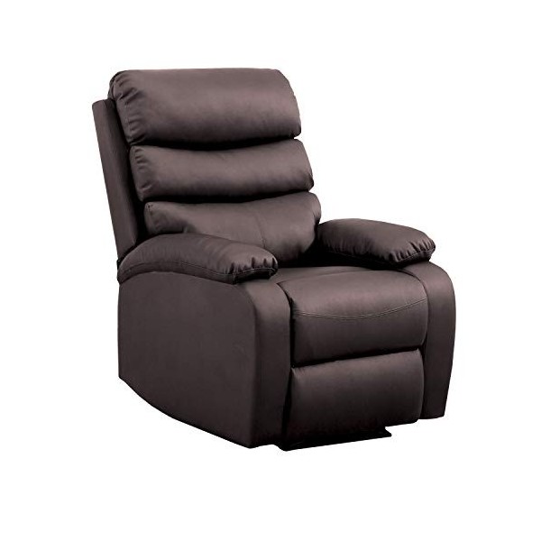 Gridinlux - Fauteuil de Massage Relaxant Extra rembourré Noir, inclinable. Fonction Chaleur Lombaire, 5 Modes, 8 Moteurs, tél