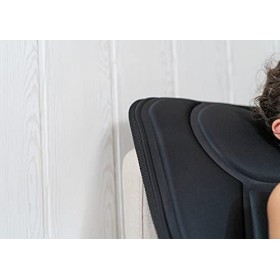 ECODE Tapis de Massage 8 vibromoteurs, 4 Zones de Massage, 3 Niveaux dintensité, 5 Modes et avec Chaleur Lombaire