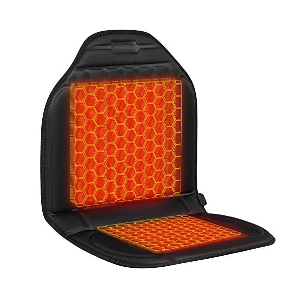 Housse de siège chauffante avec chaleur rapide pour lhiver avec boucles et sangles antidérapantes, cadeau chaud pour Noël Th