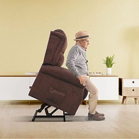 Gridinlux. Fauteuil Relax Butacon Simili Cuir Nobuk Levante Personnes Inclinable, Massage et Chaleur Lombaire. 8 Moteurs, 4 Z