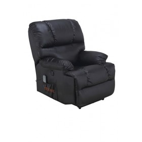 JRD Relax Chaise de Massage avec la Chaleur Lombaire Noir 