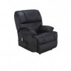 JRD Relax Chaise de Massage avec la Chaleur Lombaire Noir 