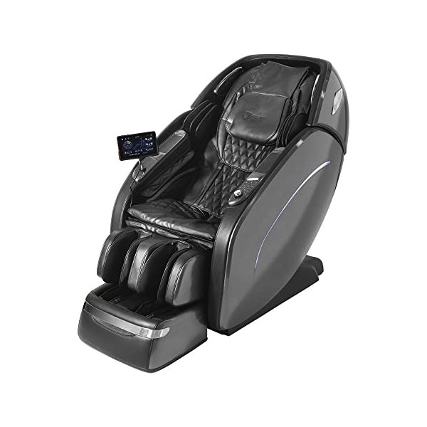 GLOBAL RELAX Fauteuil Massage 4D Kronos® Limited Edition - Noir Nouveau modèle 2023 - 74 Buses de pressothérapie - Aromathé