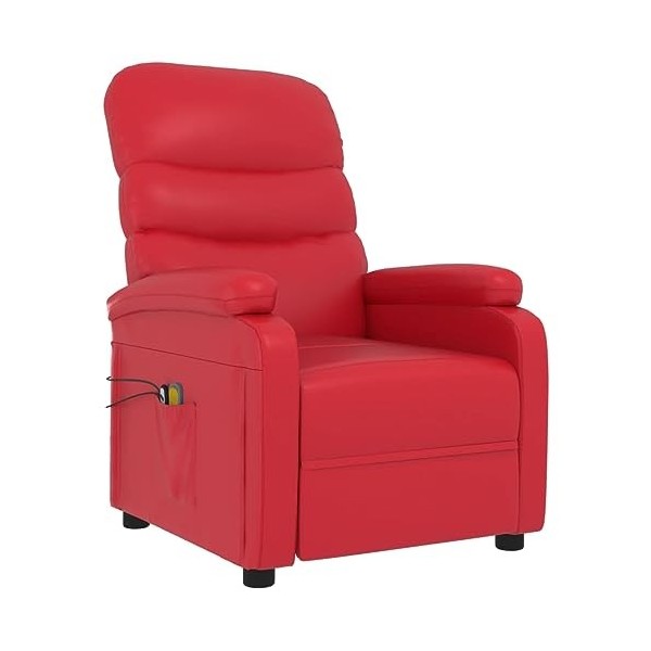 vidaXL Fauteuil de Massage Électrique, Siège Inclinable avec Dossier et Repose-Pied Réglables, Chaise de Salle de Séjour Salo