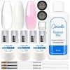 COSCELIA Gel Construction Ongle UV, Gel de Construction Ongle Kit Gel UV Complet Gels Builder avec 100pcs Formes Dongles, Br