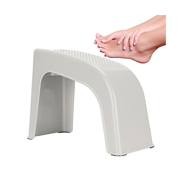 Repose-Pieds de Douche Repose-Pieds Pédicure Support Forte Capacité de Charge Antidérapant Stable Massable Confortable Léger 