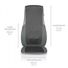 Medisana MC 824 Housse de siège de massage Shiatsu, coussin de siège avec massage par vibrations, fonction de chaleur, massag