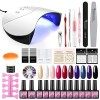 10pc Vernis Semi Permanent 36w UV/LED Lampe Pour Sécher Vernis A Ongle Soak Off Gel Base Top Coat Brosse Strass Décor Nail Ou