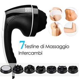 Masseur électrique 7 en 1, Appareil de Massage Anti Cellulite，7 masseurs de tête interchangeables, portables et polyvalents.