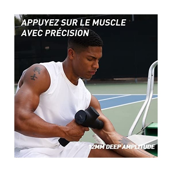 Opove Pistolet de Massage, Pistolet de Massage Musculaire Avec Écran LED et 5 VitessesI Masseur Musculaire, Massage Gun, Mass