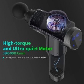 Pistolet de Massage Musculaire, CARECJ Massage Gun Masseur de Muscle Profonds avec 8 Têtes de Massage et Relaxation, Ultra Si