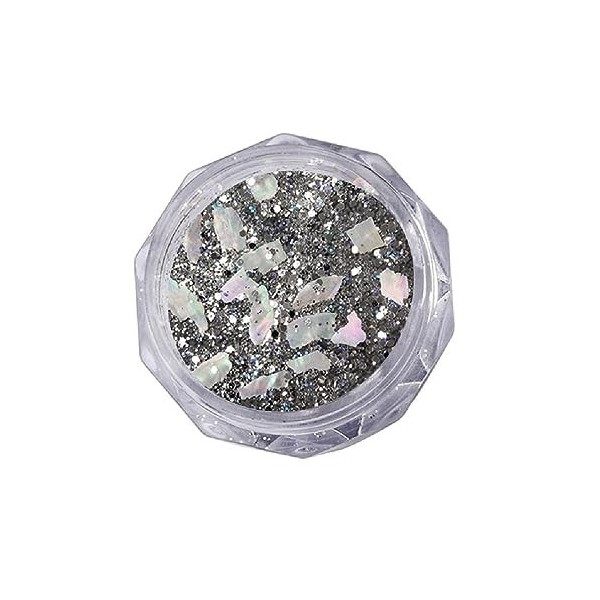 Mélange de coquillages pour nail art - Paillettes irrégulières - 3D - Tranches dormeau - Pour nail art