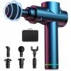 MASPULSE Pistolet de massage des tissus profonds, pistolet de massage musculaire puissant, portable pour soulager les douleur