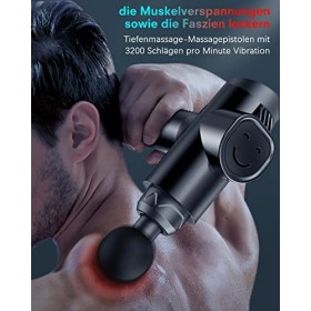 MASPULSE Pistolet de massage des tissus profonds, pistolet de massage musculaire puissant, portable pour soulager les douleur