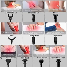 Pistolet de massage musculaire des tissus profonds pour les athlètes, masseurs électriques à percussion pour le dos du cou, m