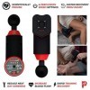 Pulseroll Pro Athlete Grade Percussion Handheld Deep Tissue Muscle Full Size Masseur Pistolet de massage 4 vitesses avec 6 tê