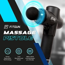 Fitgun Mini pistolet de massage, masseur musculaire, portable, avec 6 têtes de massage, pour la maison, la gym, le bureau, so