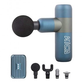 KICA Lot de 2 pistolets de massage électrique portatifs professionnels pour tissus profonds avec 4 niveaux de vitesse et 4 tê