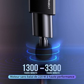 Therabeat Pistolet de Massage Electrique 220W, Masseur Electrique Musculaire pour le Corps, Appareil de Massage Dos, Tete, Ha