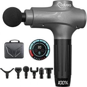 Cotsoco Pistolet de Massage Musculaire, Pistolet de Massage à 30 Vitesses, Appareil de Massage Musculaire Portable avec écran