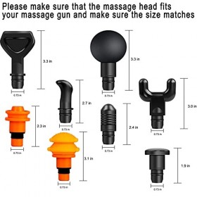 Têtes de pistolet de massage pour Hypervolt Go - 8 têtes de massage différentes pour massage musculaire - Plug and Play - Out