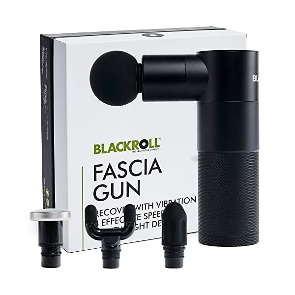 Pistolet de massage BLACKROLL® FASCIA GUN - masseur pour les muscles et les fascias - niveaux dintensité réglables pour le m