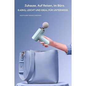 RYKKZ Pistolet de massage, appareil de massage portable, 6 niveaux + technologie AI, 4 têtes de massage, batterie 2400 mAh ju