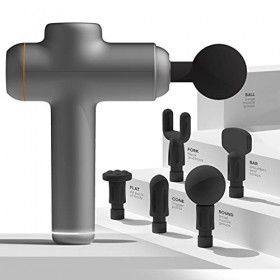 Sharper Image Pistolet de massage professionnel - Traitement des tissus profonds - 6 embouts pour tout