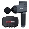 Pulseroll Pistolet de massage professionnel à percussion pour tissus profonds, 4 vitesses avec 4 têtes et étui de transport, 