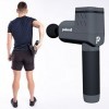 Pulseroll Pistolet de massage professionnel à percussion pour tissus profonds, 4 vitesses avec 4 têtes et étui de transport, 