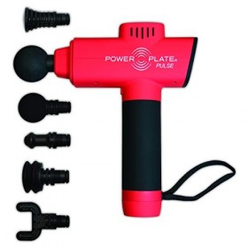 Power Plate Red Pulse - Appareil de massage portable silencieux avec étui de transport, rechargeable, autonomie de 4 heures