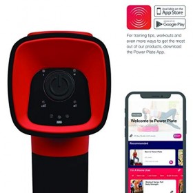 Power Plate Red Pulse - Appareil de massage portable silencieux avec étui de transport, rechargeable, autonomie de 4 heures